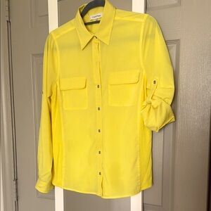 Calvin Klein Yellow Button-Up Shirt